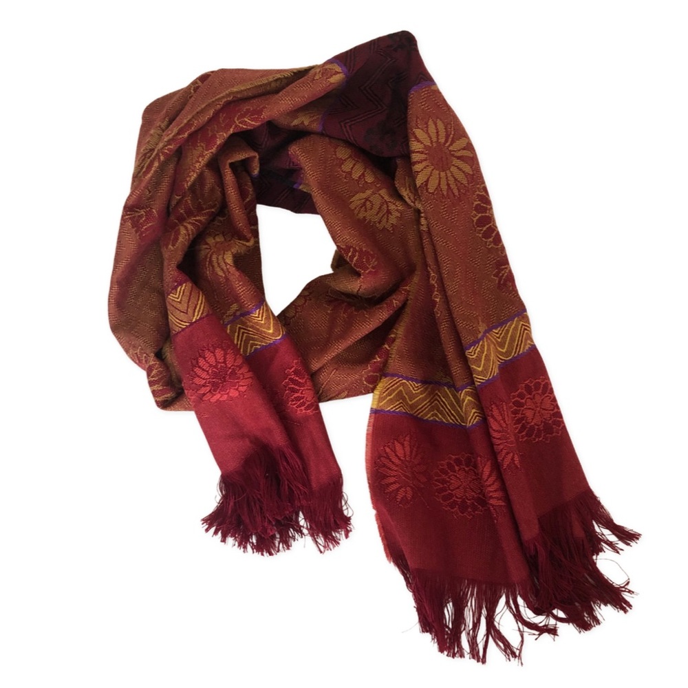 Gorgeous Patterned Soft Fall Scarf with Fringe